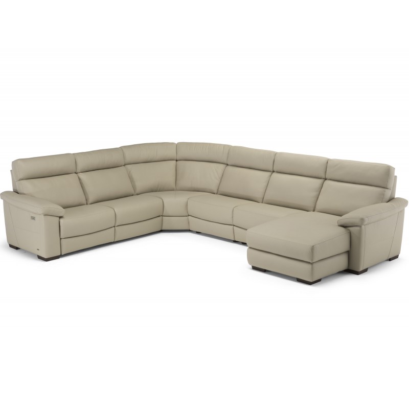 Natuzzi leather reclining online sectional